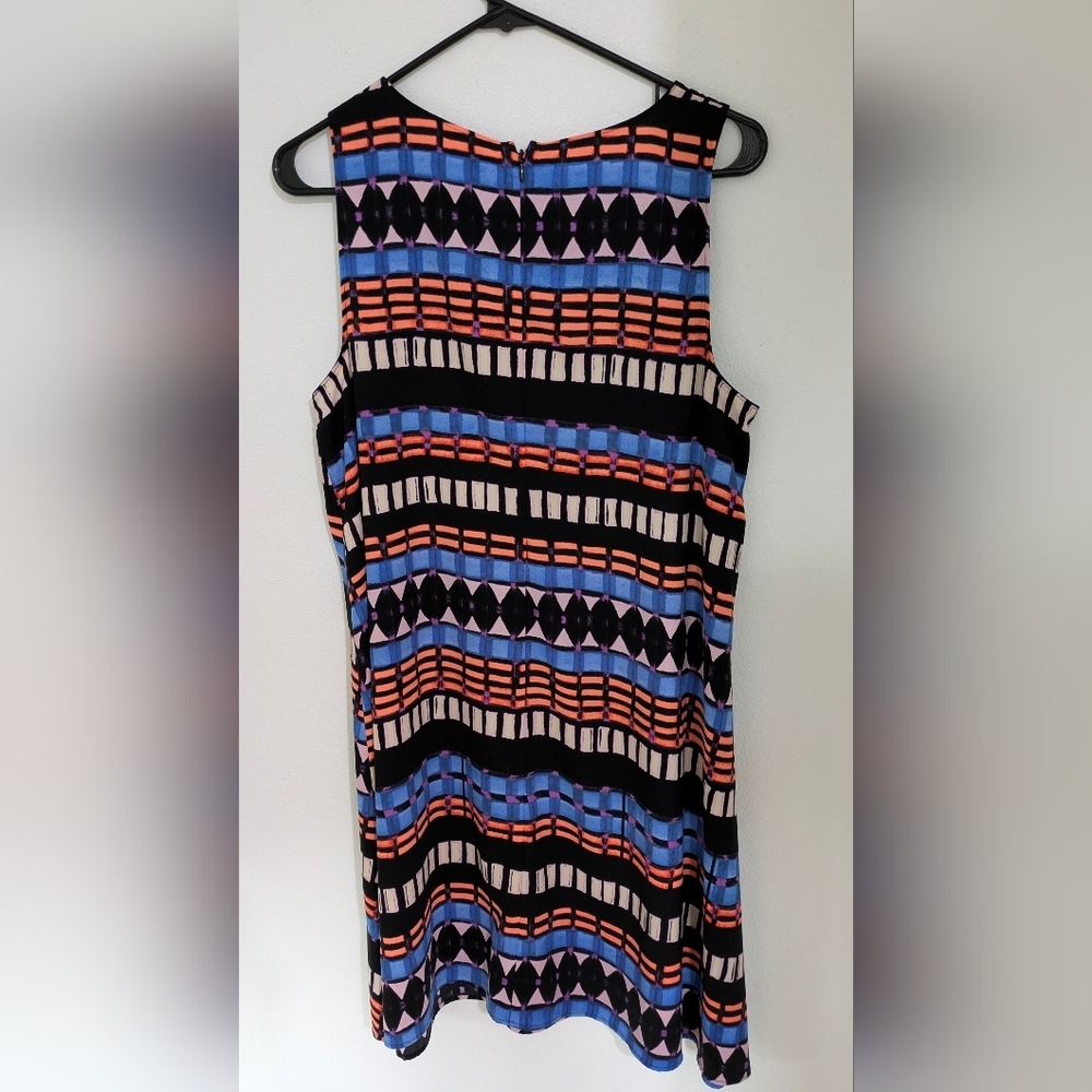 Halogen Sleeveless Dress Tank Swing A-Line Knee-Length Size M Petite Colorful - Picture 4 of 10